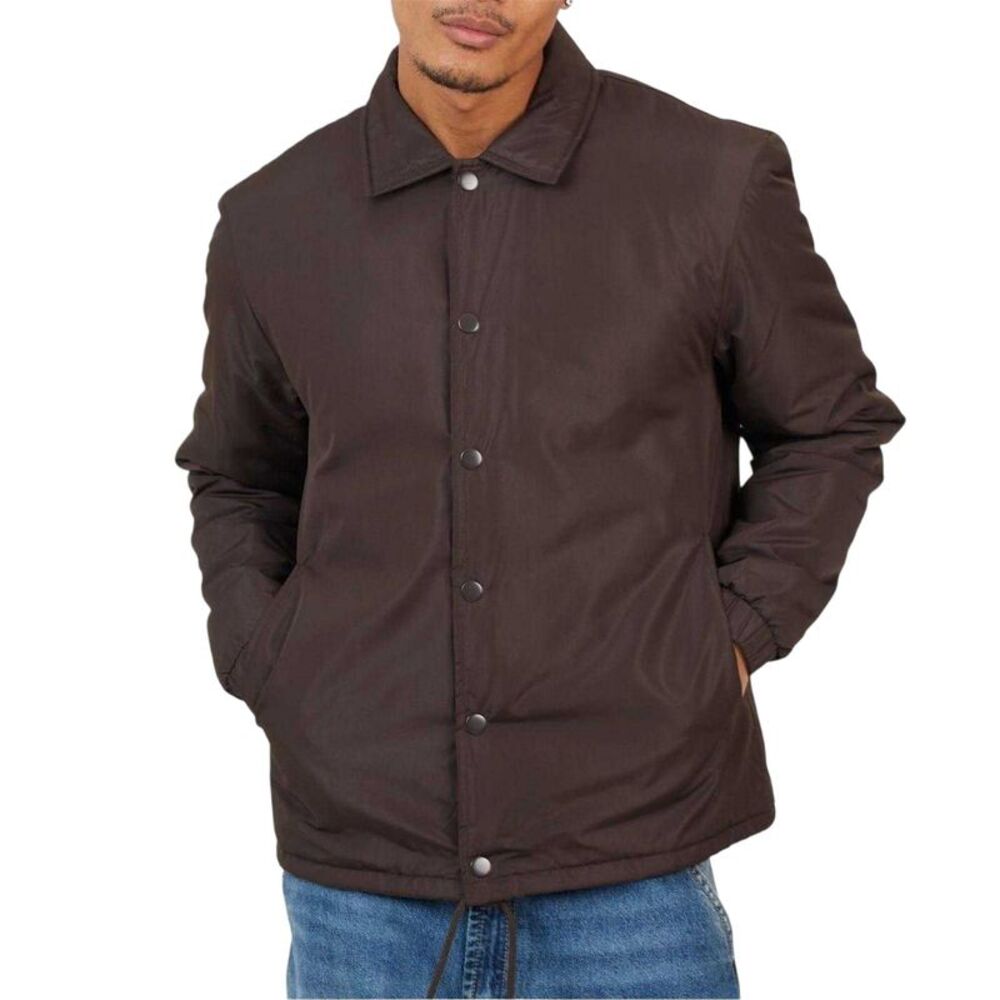 Brave Soul Mens Coach Jacket / Brown